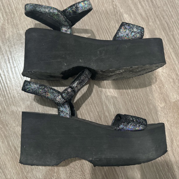 Rocket Dog raver metallic silver platform sandals sz 7 - Picture 4 of 11